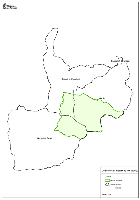 Mapa de delimitación y entidades incluídas