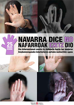 Cartel de la campaña contra la violencia hacia las mujeres