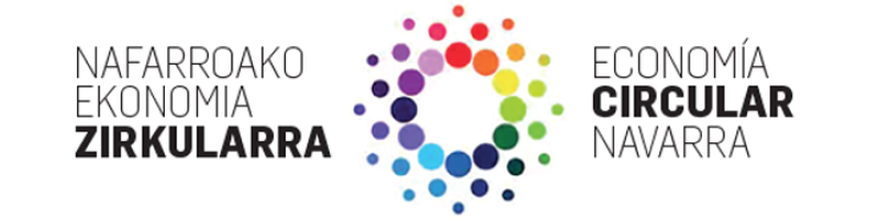 Logo de la agenda para el desarrollo de la economía circular. Esfera formada por círculos.